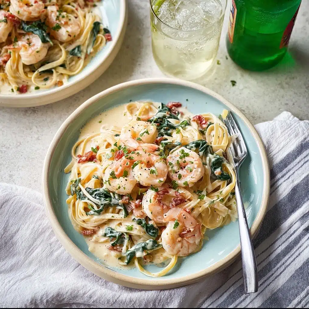 Creamy Tuscan shrimp linguine Recipe - Recipe Image