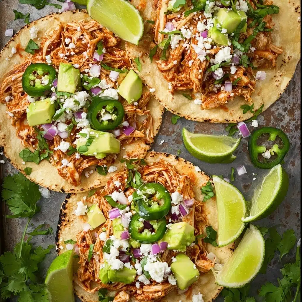 Healthy Crockpot Chicken Tacos Recipe - Recipe Image