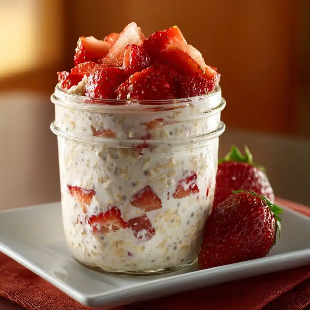 Strawberry Cream Oats Recipe - Recipe Image