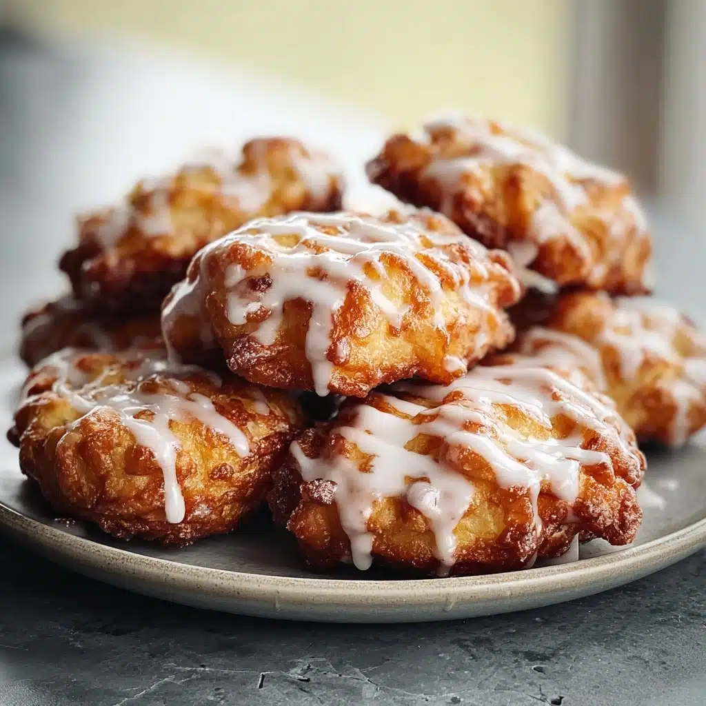 Baked Apple Fritters with Glaze Recipe - Recipe Image