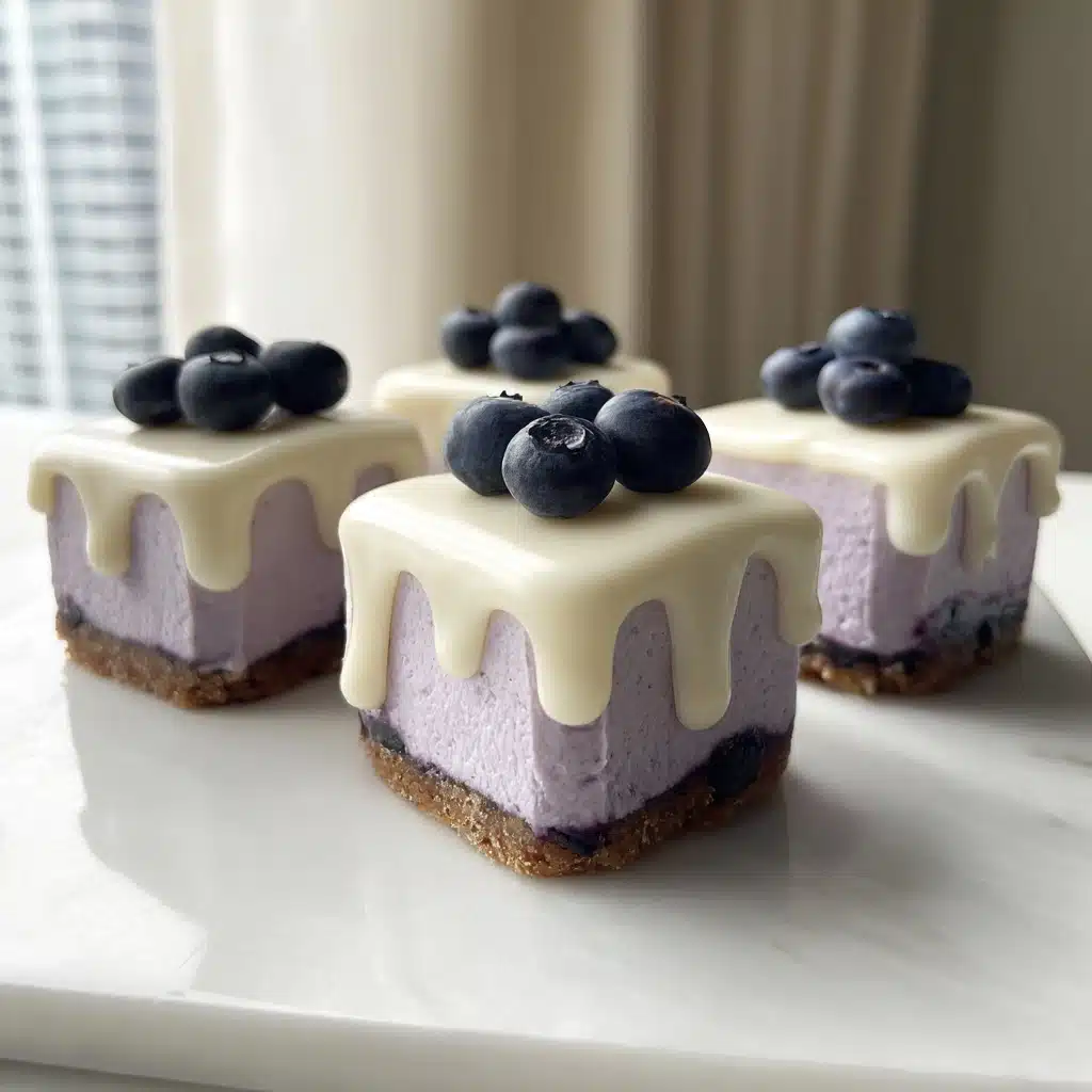 Blueberry Mousse Cheesecakes Recipe - Recipe Image