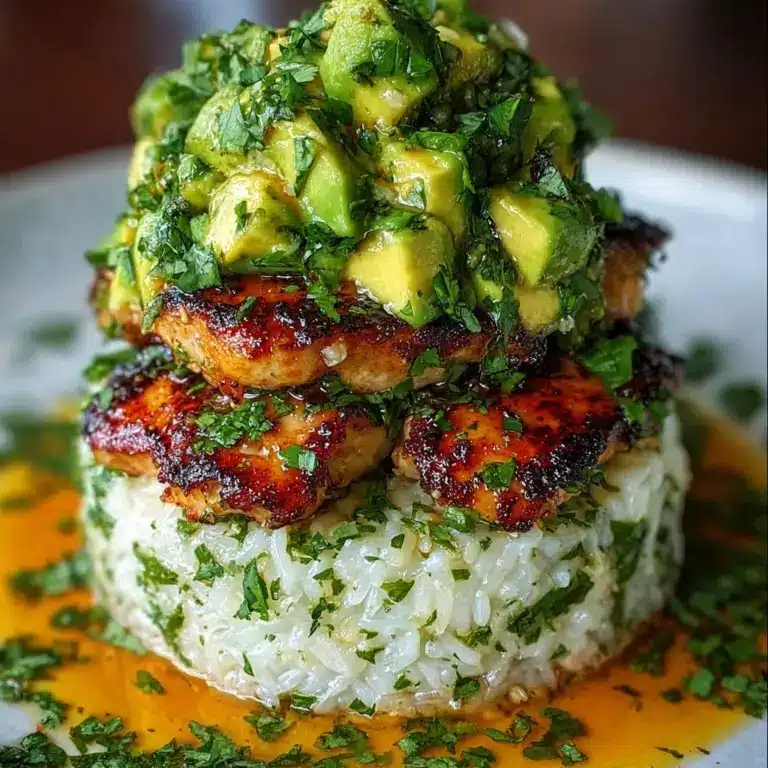 Honey Lime Chicken And Avocado Rice Stack Recipe