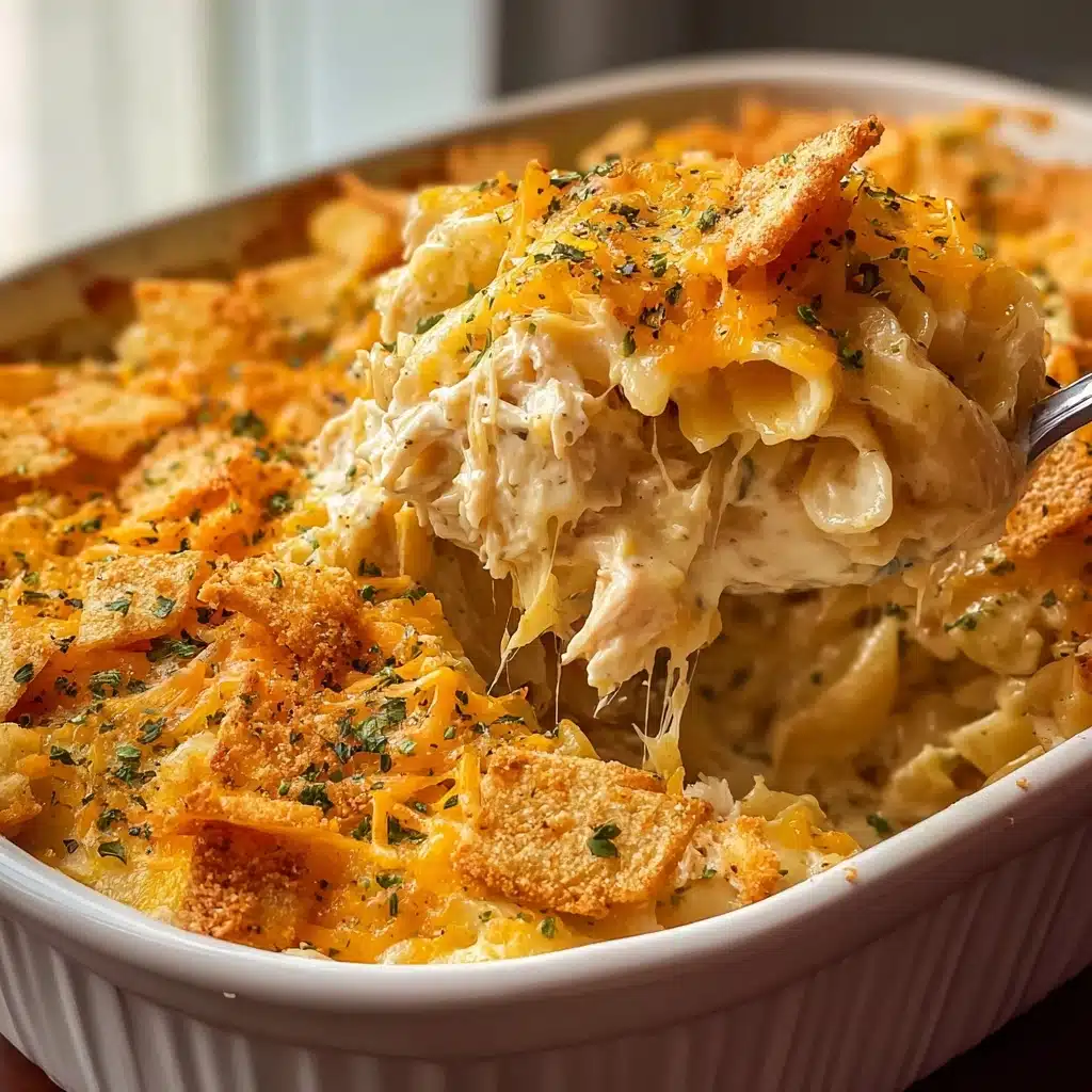 Pour the chicken mixture into your prepared baking dish, smoothing it into an even layer Recipe - Recipe Image