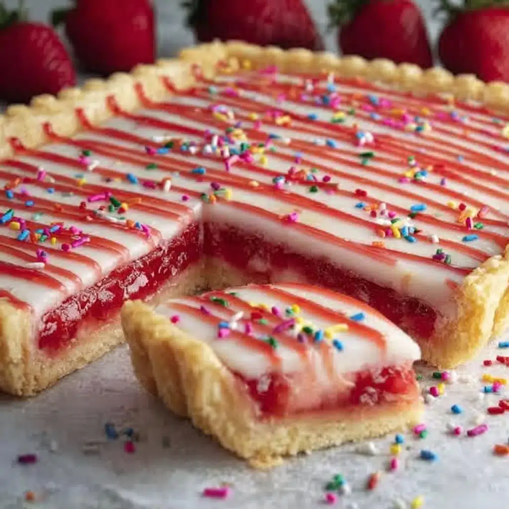 Strawberry Pop Tart Slab Pie Recipe - Recipe Image
