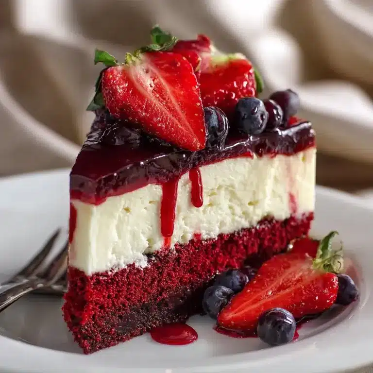 Red Velvet Strawberry Cheesecake Recipe