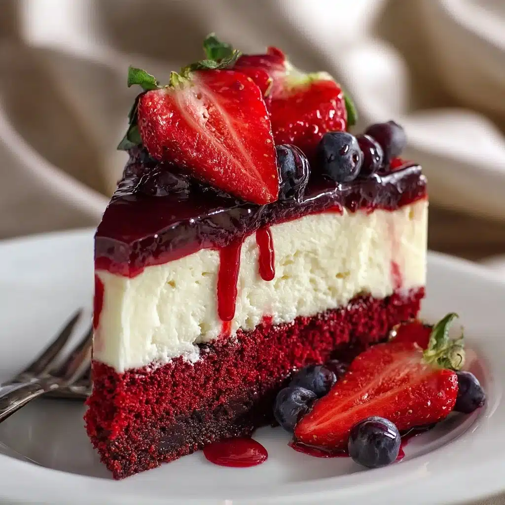 Red Velvet Strawberry Cheesecake Recipe