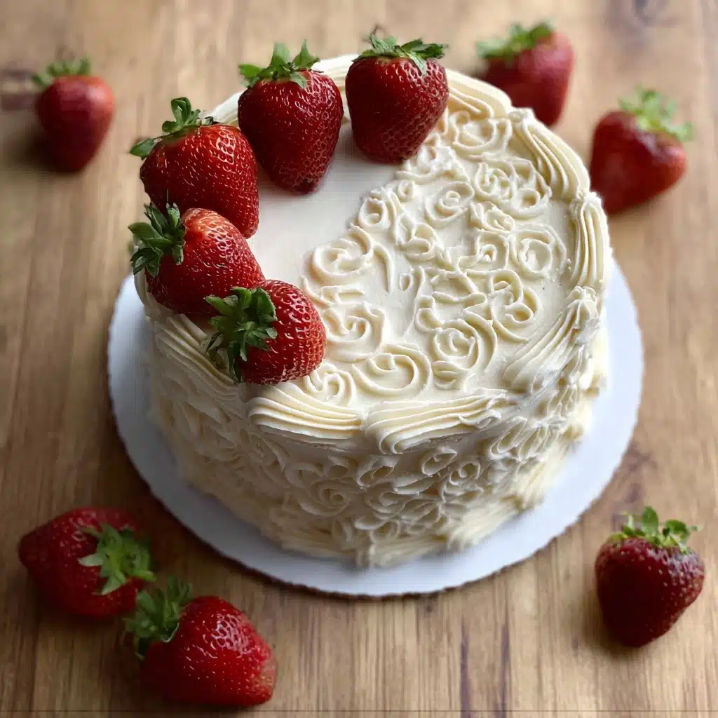 Moist Vanilla Cake with Strawberry Filling Recipe - Recipe Image