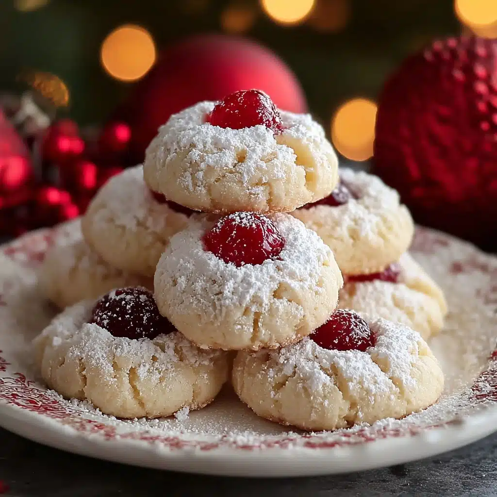 Christmas Maraschino Cherry Shortbread Cookies Recipe