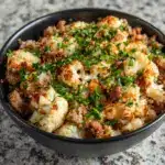 Garlic Butter Ground Turkey with Cauliflower Skillet Recipe