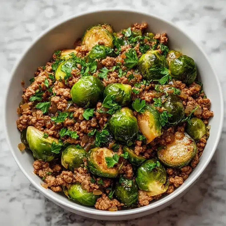 Brussels Sprouts Ground Turkey Skillet Recipe