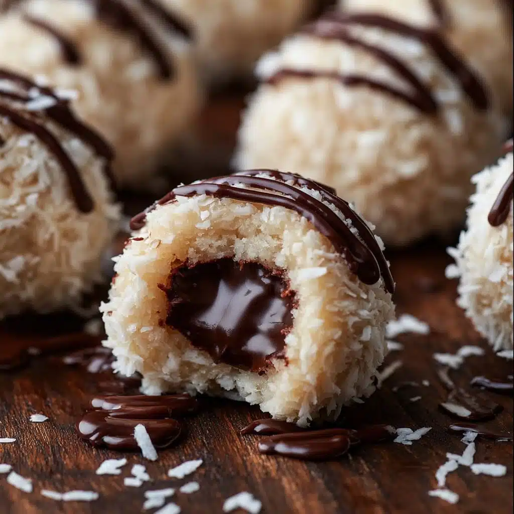 Coconut Cookie Balls with Chocolate Centers Recipe - Recipe Image