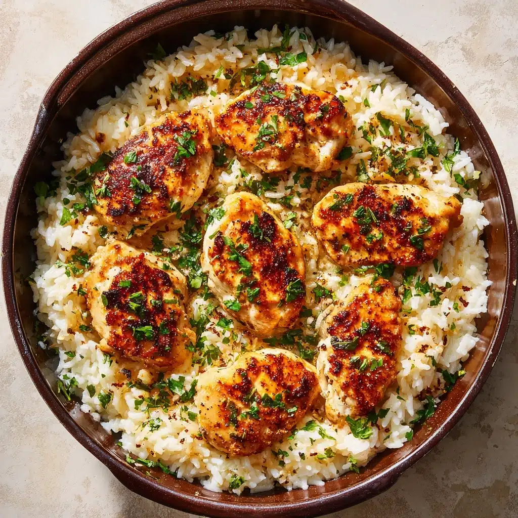 Chicken Scampi with Garlic Parmesan Rice: Recipe
