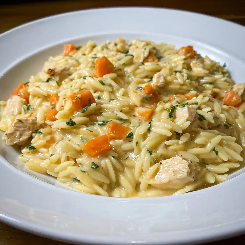 Creamy Chicken Pot Pie Orzo Recipe - Recipe Image
