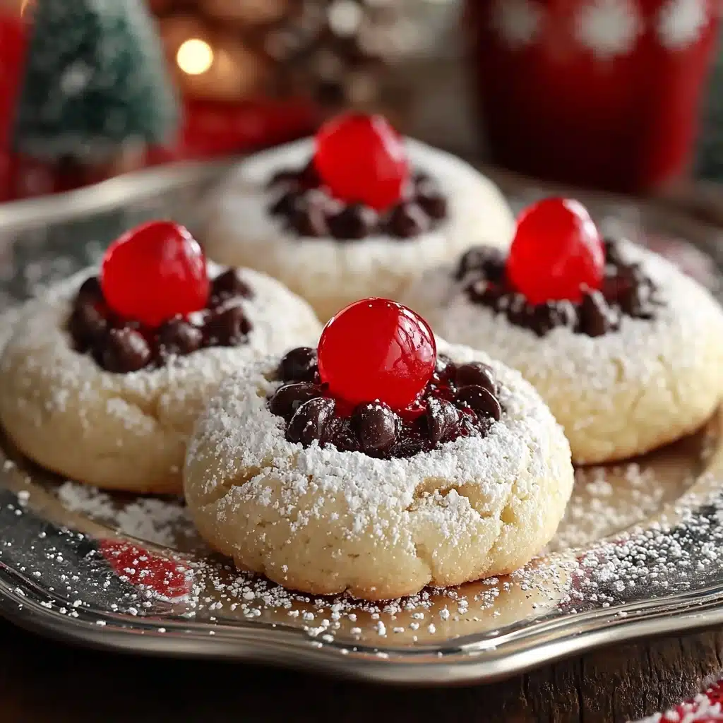 Christmas Maraschino Cherry Shortbread Cookies Recipe - Recipe Image