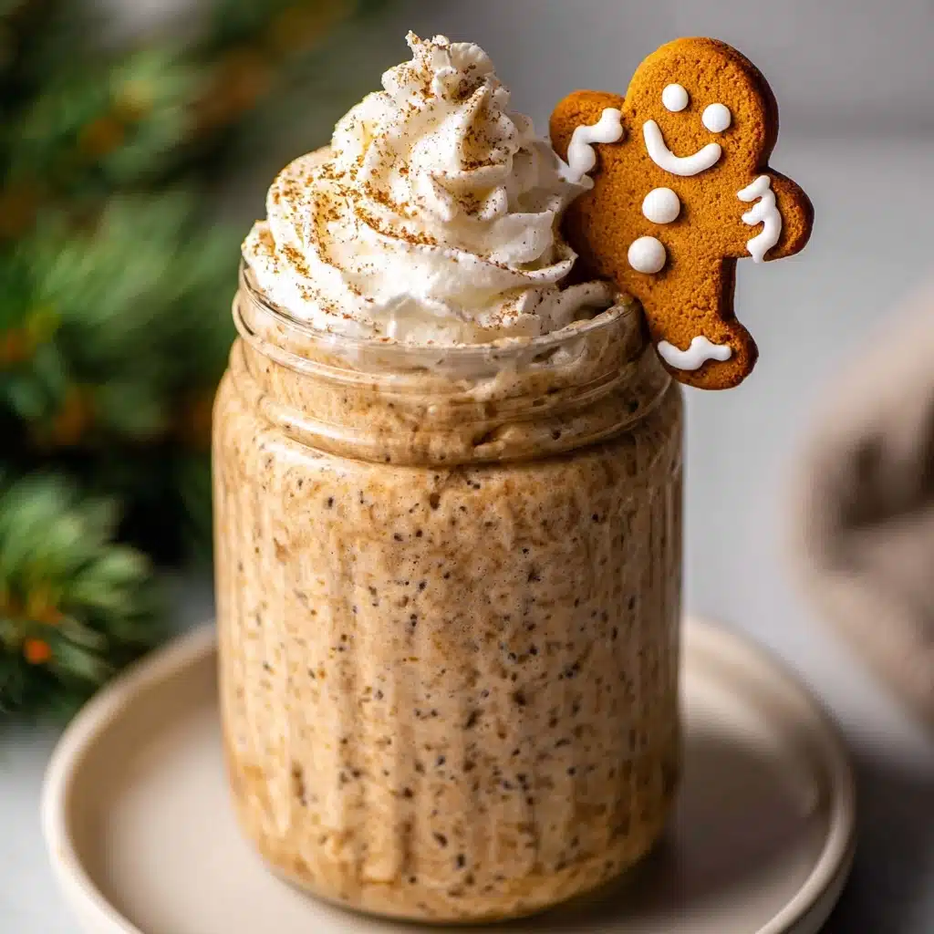 High Protein Gingerbread Overnight Oats Recipe - Recipe Image