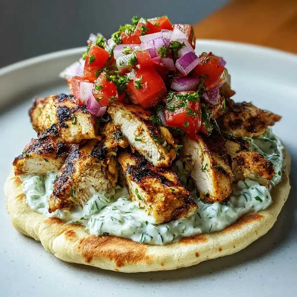 Greek Chicken Gyros with Lemon-Herb Marinade and Tzatziki Recipe - Recipe Image