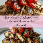 Greek Chicken Gyros with Lemon-Herb Marinade and Tzatziki Recipe