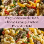 High-Protein Creamy Philly Cheesesteak Mac & Cheese Recipe
