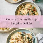 Creamy Tuscan shrimp linguine Recipe