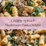 Spinach Mushroom Pasta Recipe