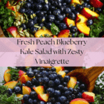 Summer Peach Blueberry Kale Salad Recipe