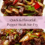 Pepper Steak with Bell Peppers and Onion Recipe
