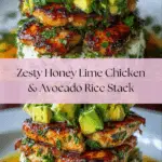 Honey Lime Chicken And Avocado Rice Stack Recipe