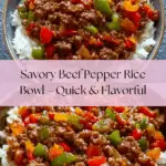 Beef Pepper Rice Bowl is a delicious meal option Recipe