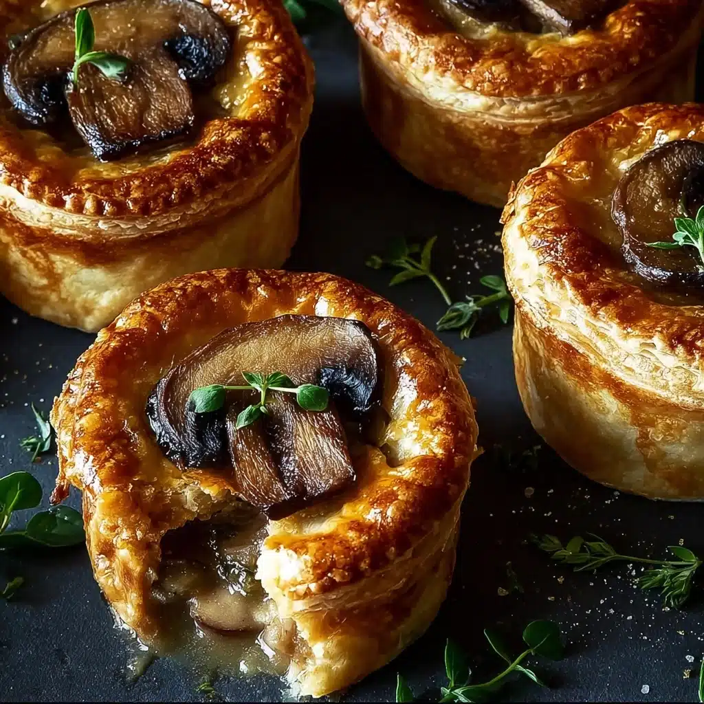 Mini Mushroom and Gruyère Pot Pies with Thyme Recipe - Recipe Image