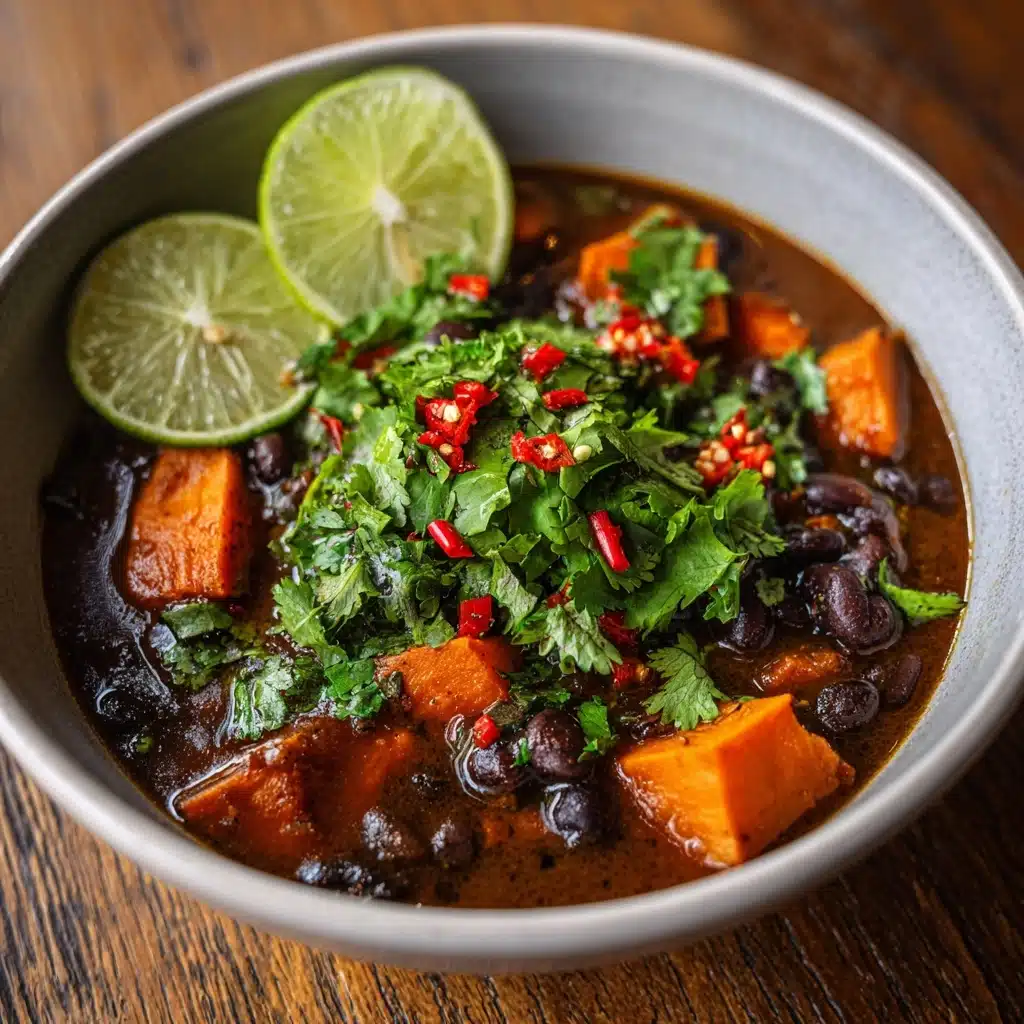 Sweet Potato & Black Bean Vegetarian Chili – Crock Pot Recipe - Recipe Image