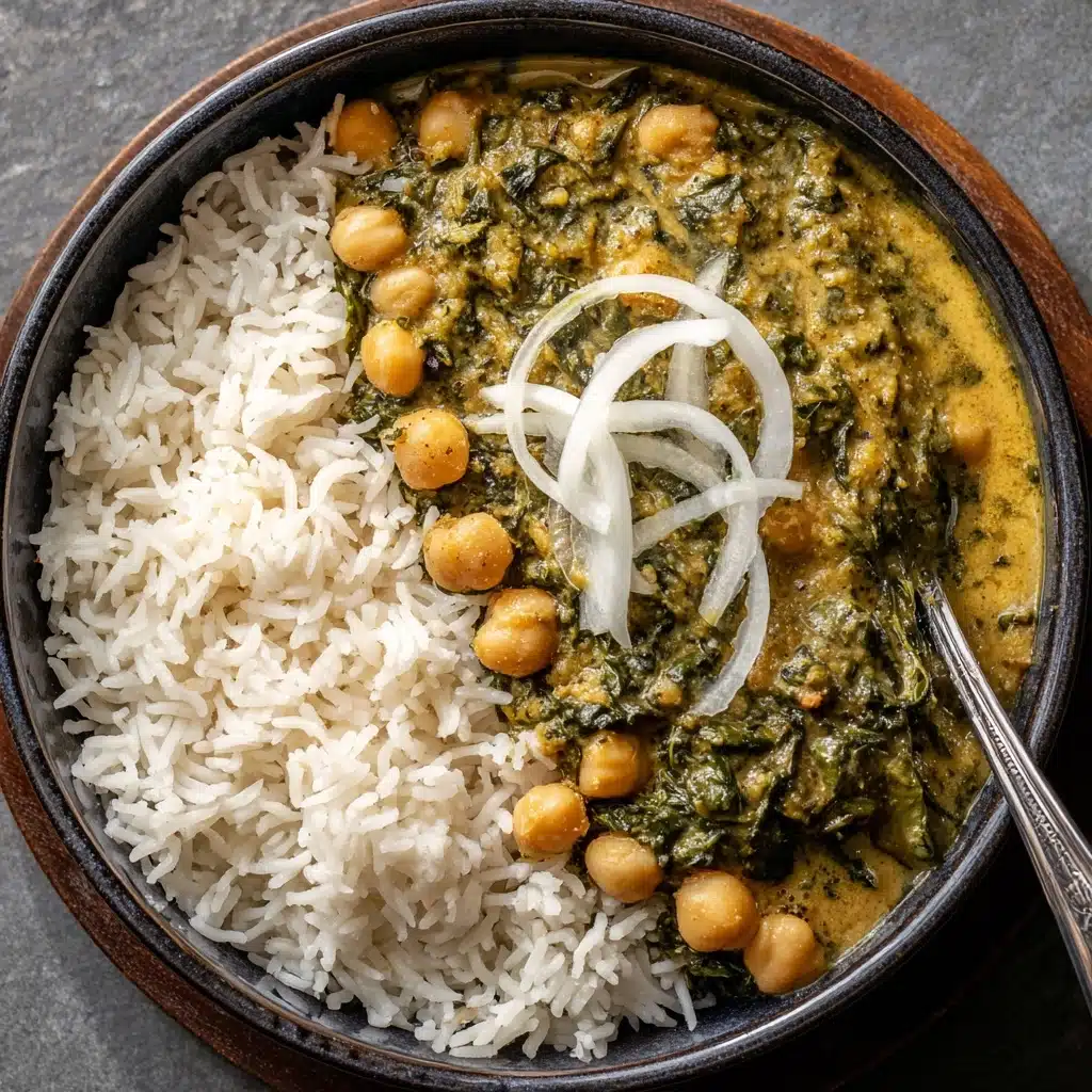 Chana Saag (Indian Spinach and Chickpeas Curry) Recipe - Recipe Image