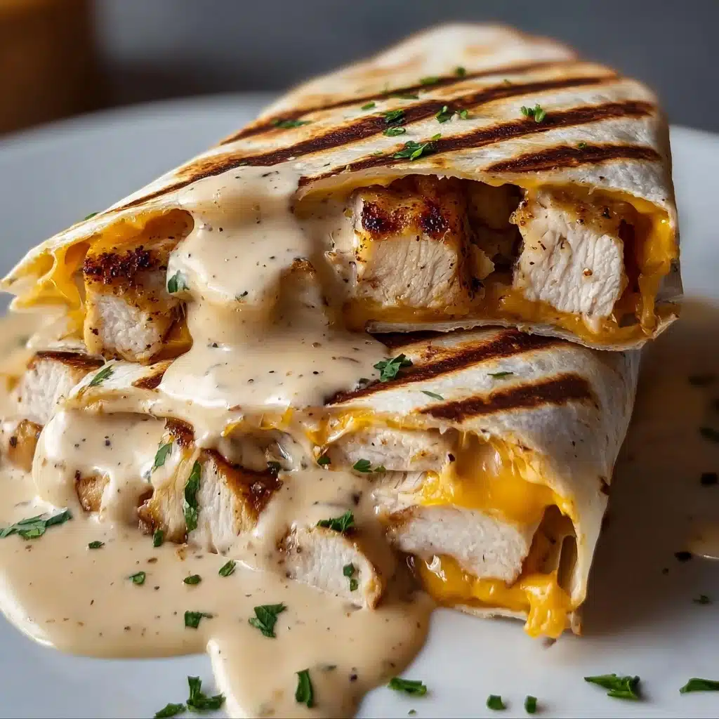 Cheesy Garlic Chicken Wraps Recipe - Recipe Image