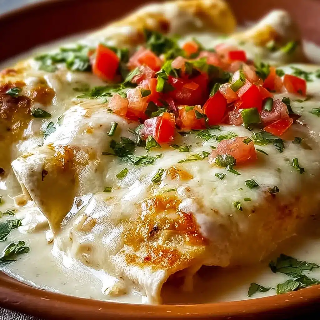 Chicken Enchiladas with Sour Cream White Sauce Recipe - Recipe Image