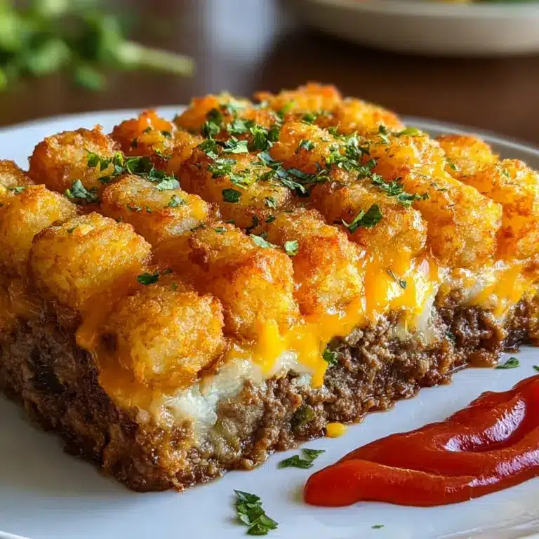 Cheesy Meatloaf & Tater Tot Bake: A Comfort Food Delight Recipe