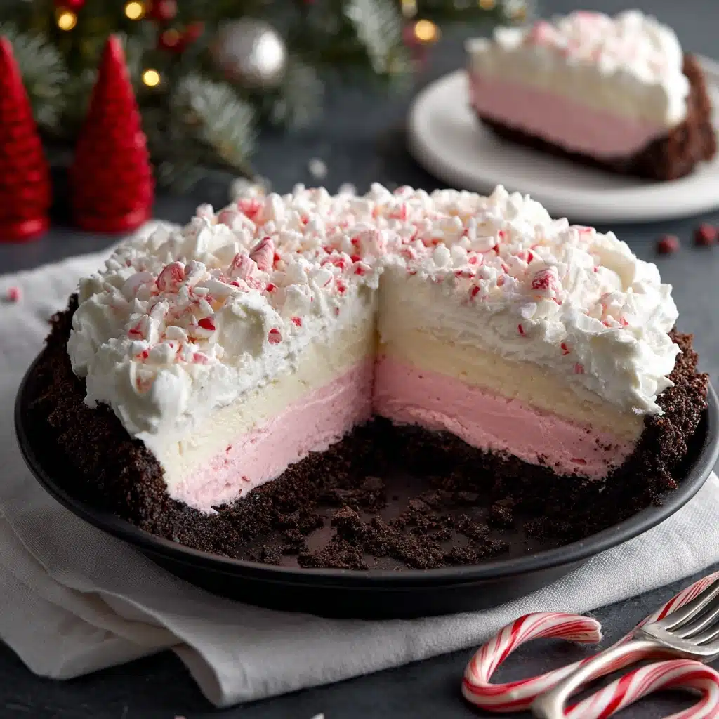 No Bake Christmas Peppermint Pie Recipe