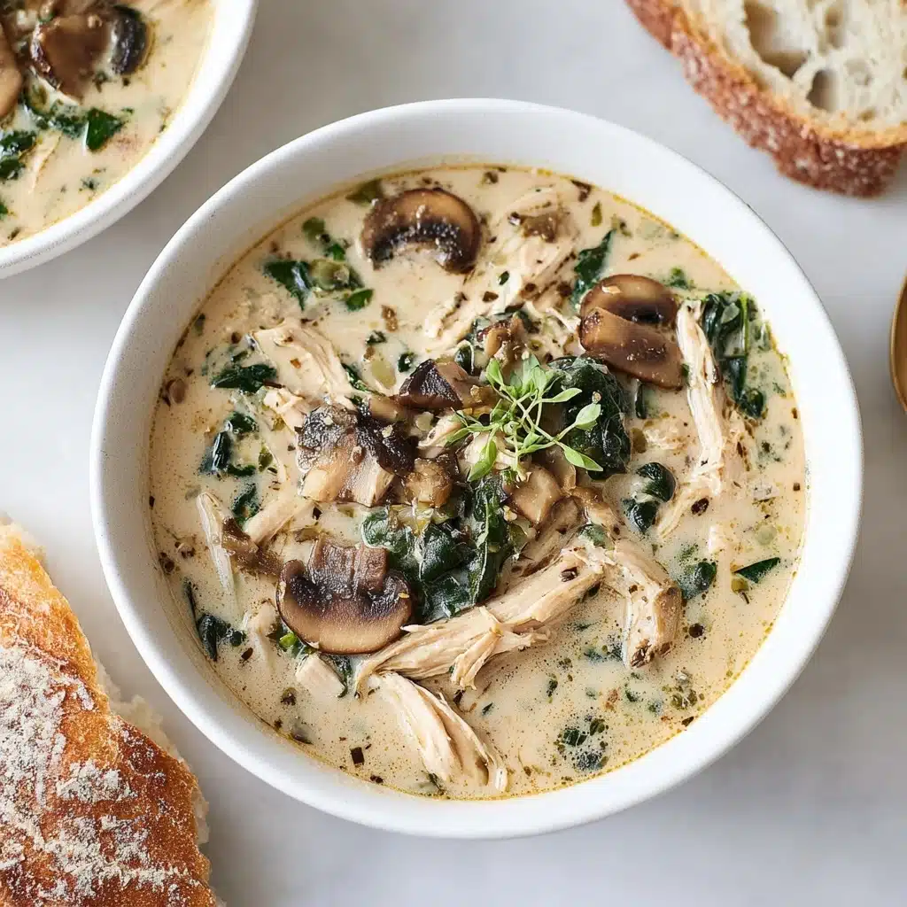 Comforting Rotisserie Chicken and Mushroom Soup Recipe - Recipe Image
