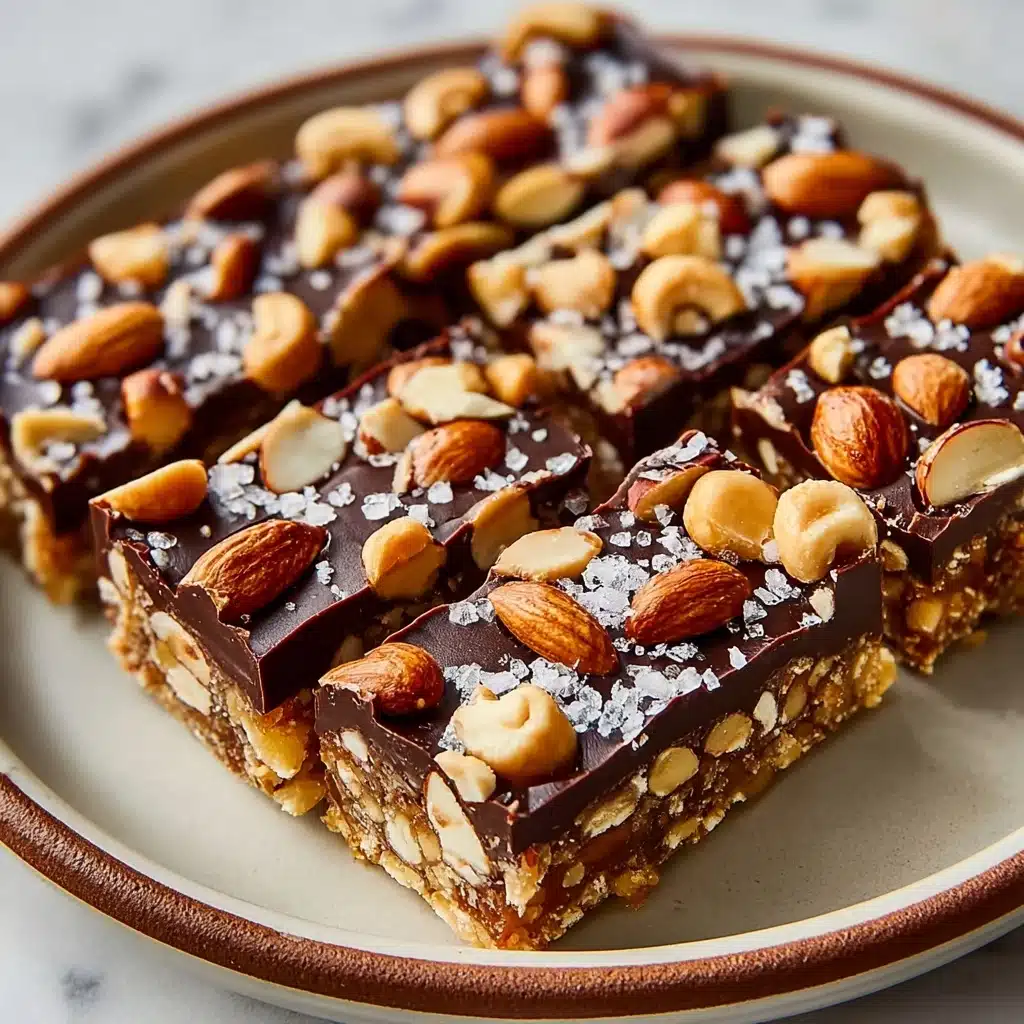 Dark Chocolate and Sea Salt Nut Bars Recipe - Recipe Image