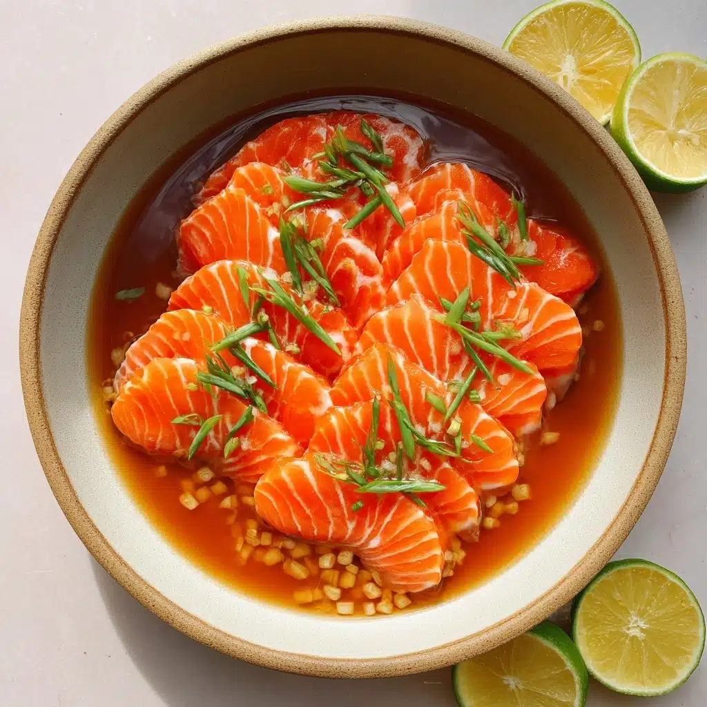 Salmon Crudo with Citrus Soy Dressing Recipe - Recipe Image