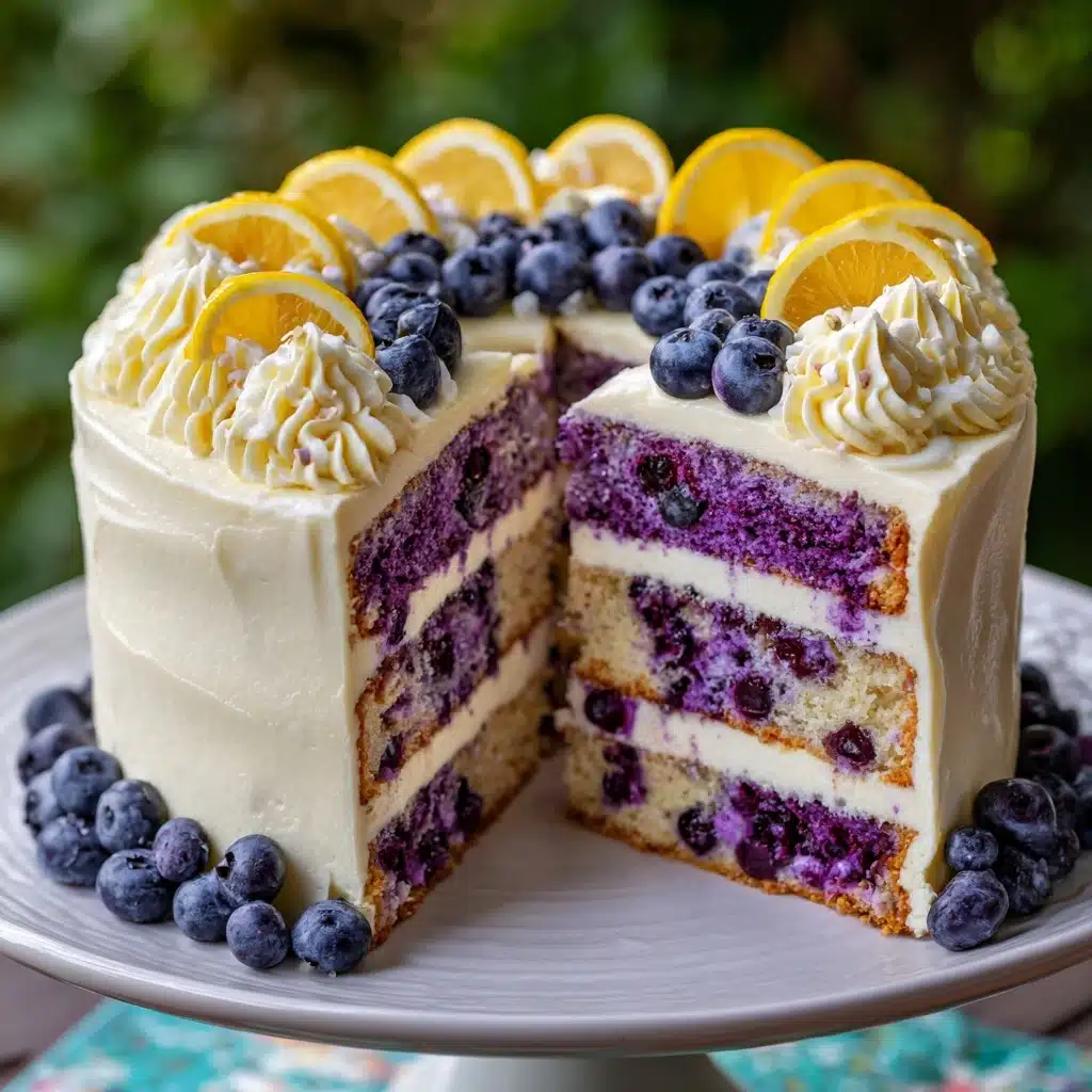 Blueberry Cake with Lemon Cream Cheese Frosting Recipe