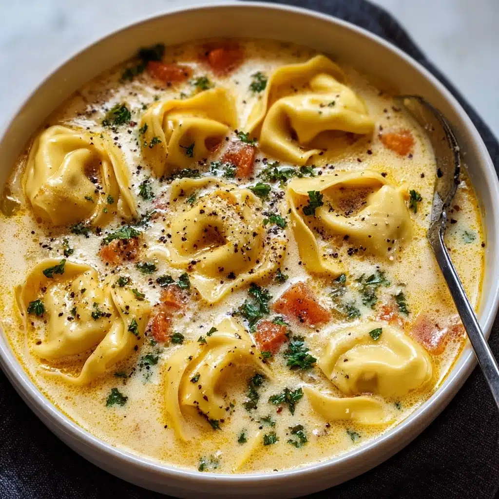 Creamy Tuscan Garlic Tortellini Soup Recipe - Recipe Image