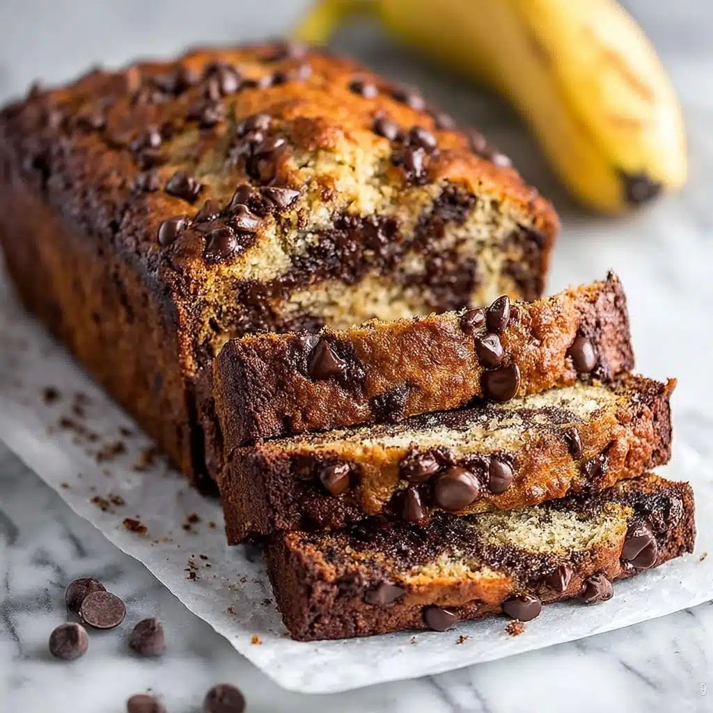 Super Moist Chocolate Chip Banana Bread Recipe - Recipe Image