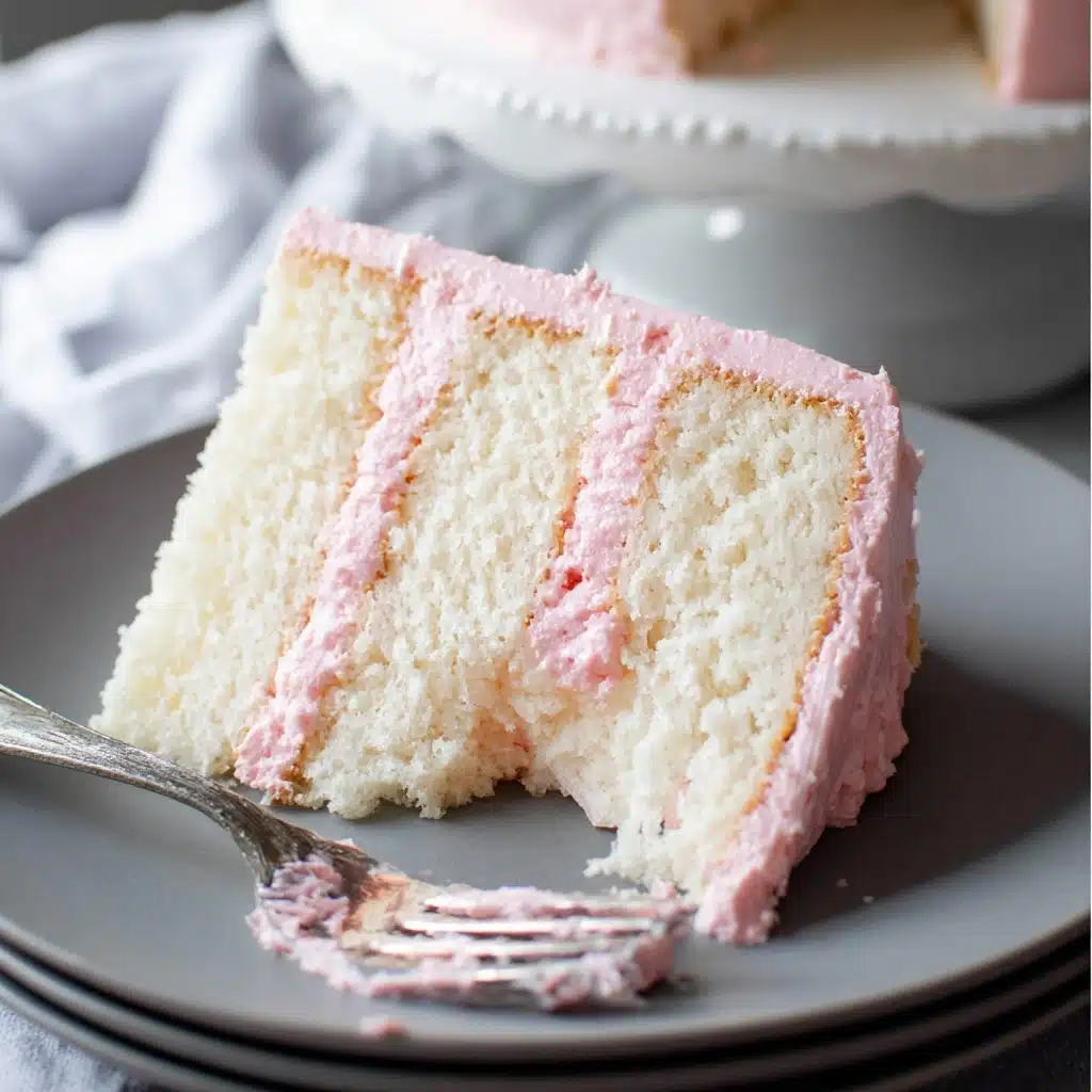 White Almond Cake with Whipped Buttercream Frosting Recipe - Recipe Image