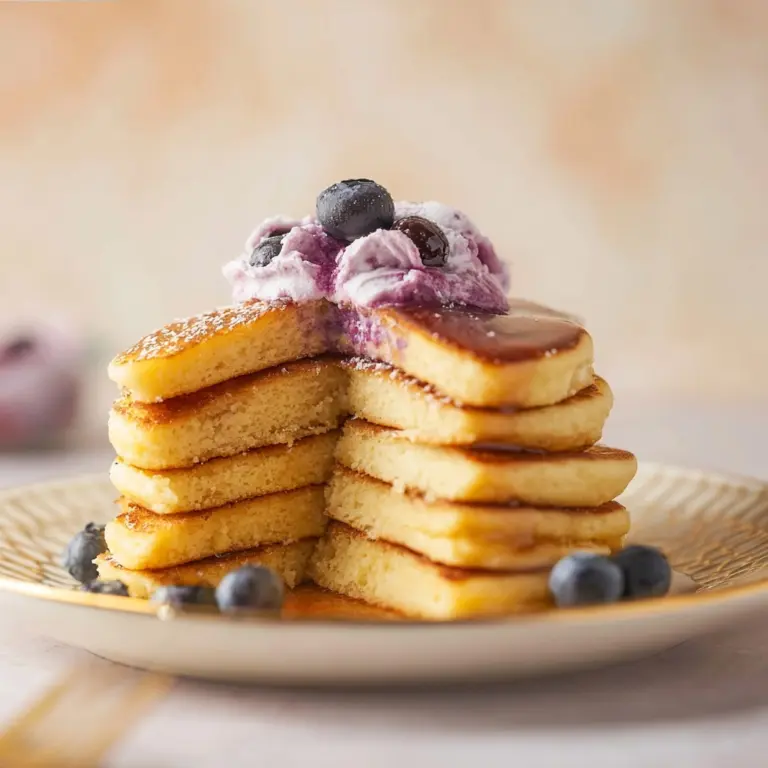Ricotta Pancakes with Salted Blueberry Butter Recipe