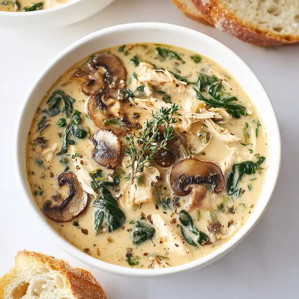 Comforting Rotisserie Chicken and Mushroom Soup Recipe - Recipe Image