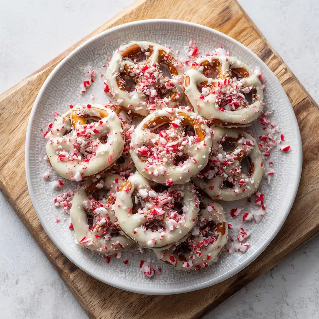 White Chocolate Peppermint Pretzel Crisps Recipe