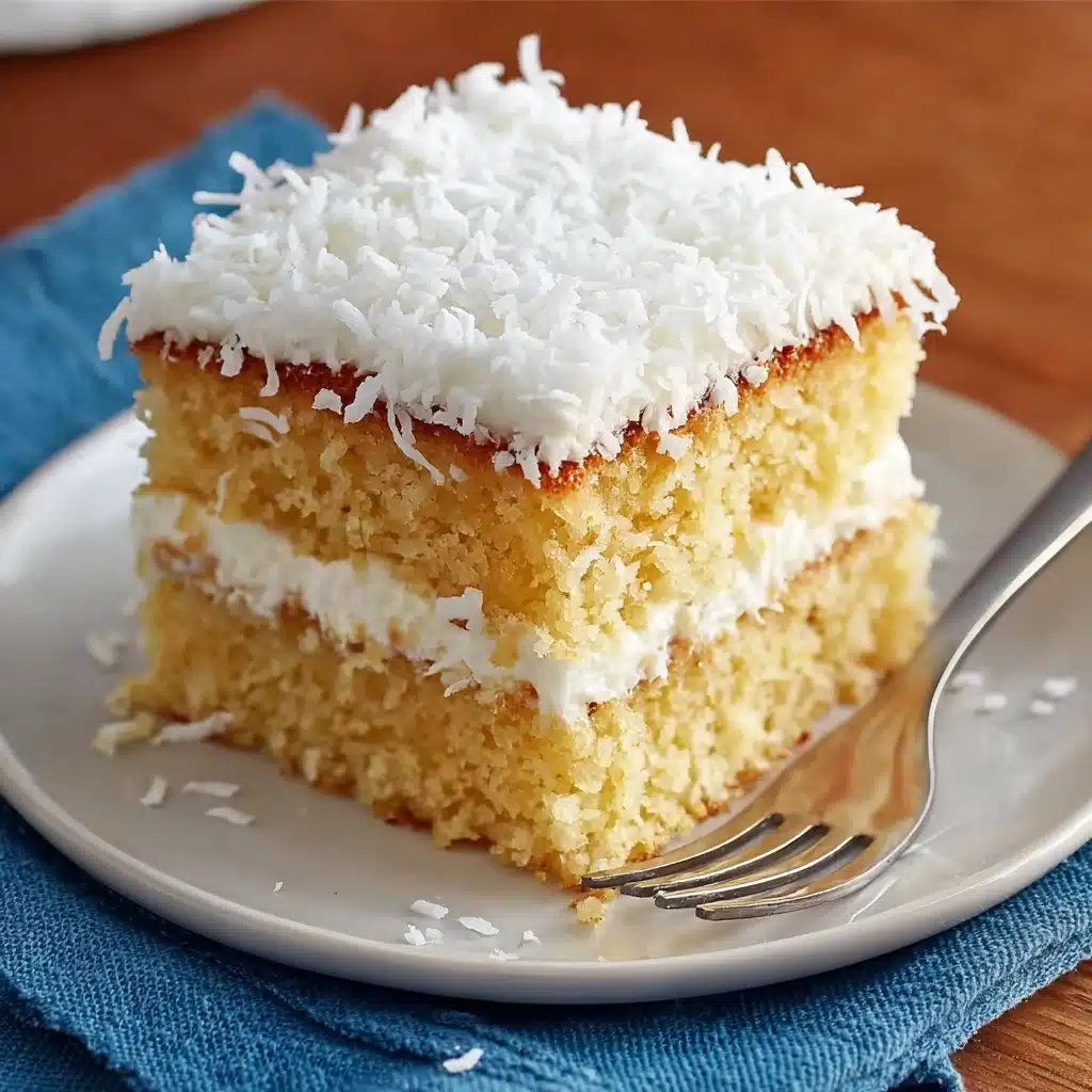 Tasty Old-Fashioned Coconut Cake Recipe - Recipe Image