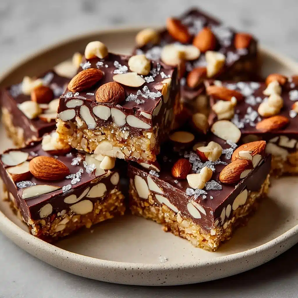 Dark Chocolate and Sea Salt Nut Bars Recipe - Recipe Image