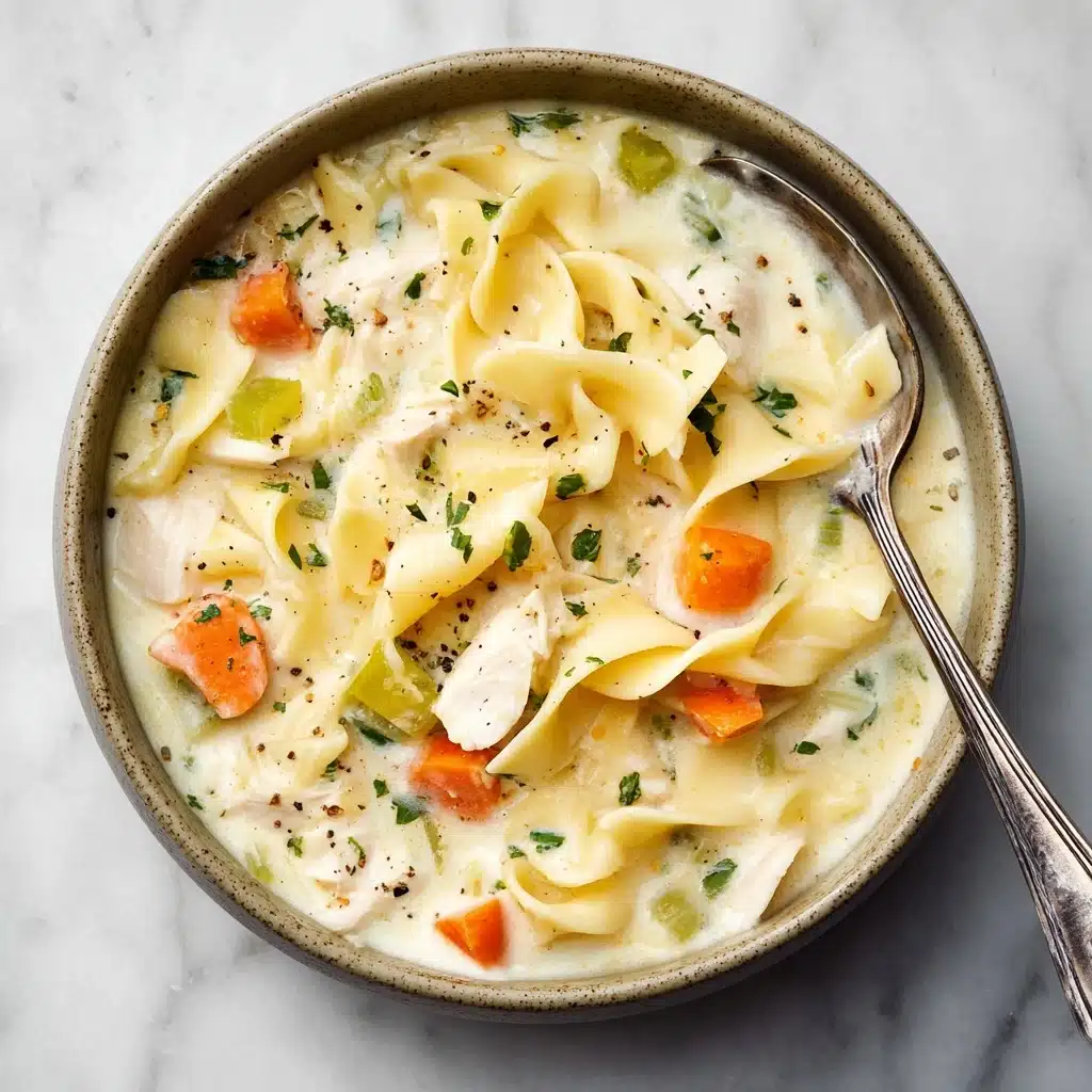 Creamy Chicken Noodle Soup Recipe - Recipe Image
