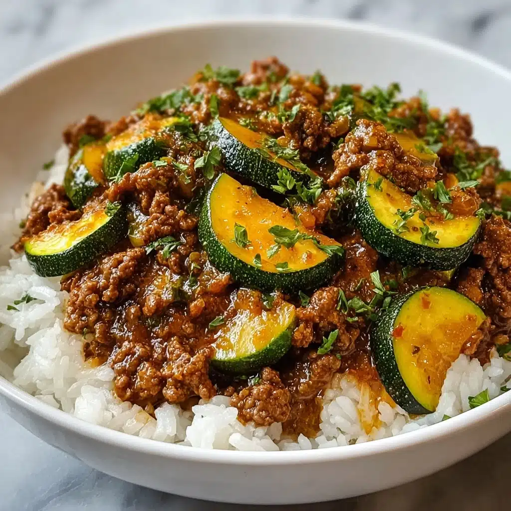 Greek-Style Beef and Zucchini Rice Bowl Recipe - Recipe Image