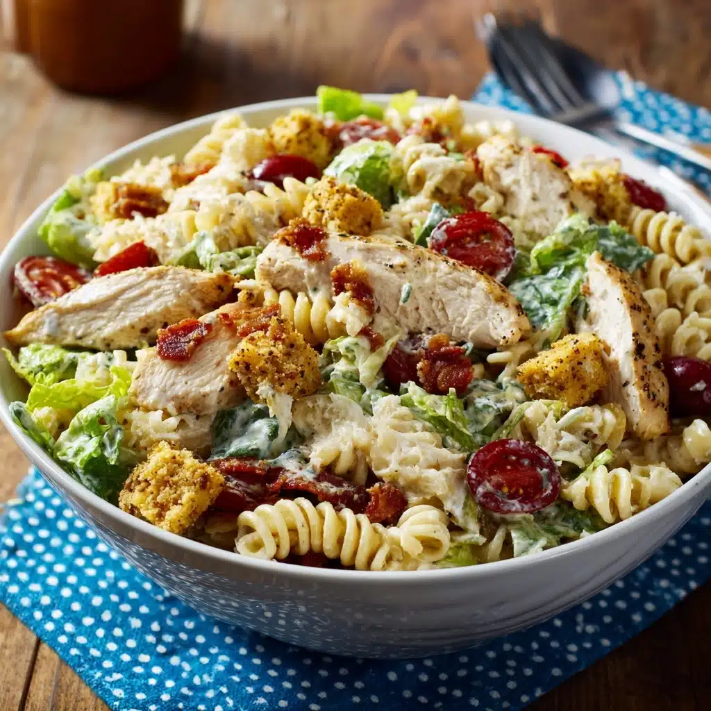 Chicken Caesar Pasta Salad Recipe - Recipe Image